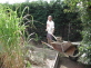 Aushub f�r Fundament und Betonplatte
